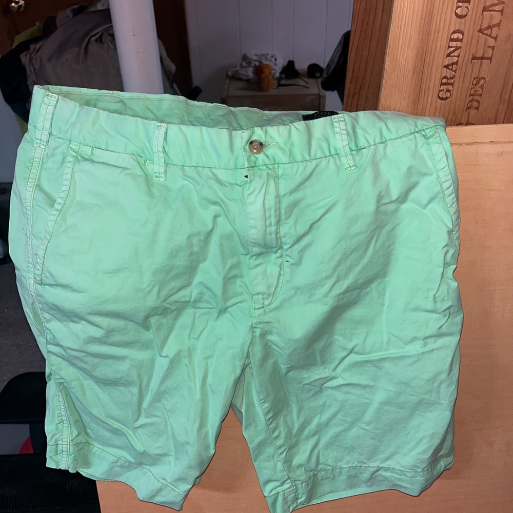 Polo by Ralph Lauren Light Green Flat Front Shorts